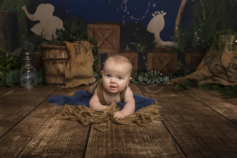 séance photo bébé strasbourg thème jungle - clover photographies