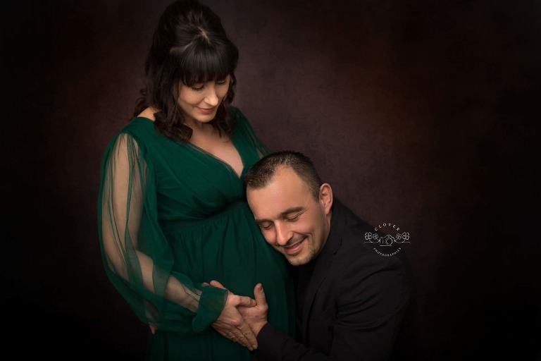 photographe grossesse Strasbourg en studio - Clover Photographies