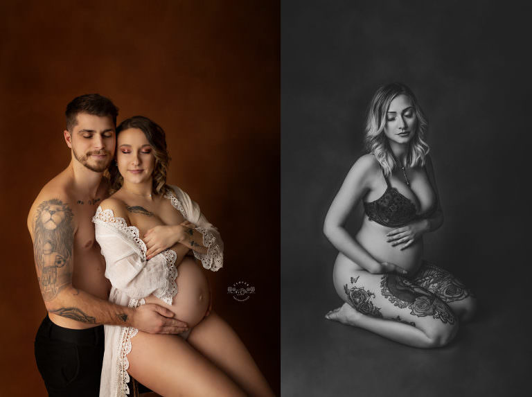 Séance photo grossesse en studio - photographe femme enceinte Strasbourg Truchtersheim Wollfisheim - Clover Photographies